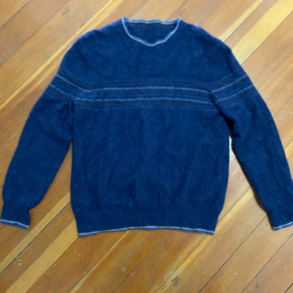 Black Brown 1862 blue cashmere sweater